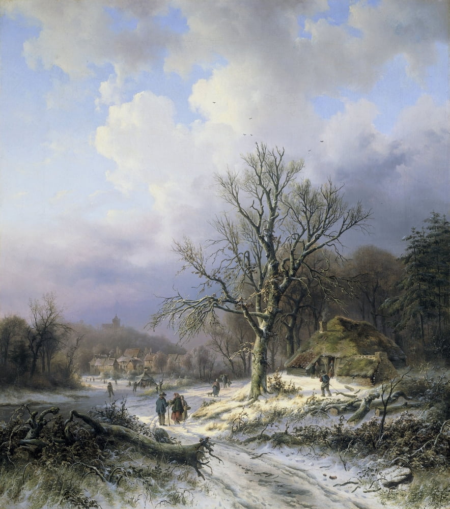 Snow Landscape Canvas Art - (24 x 36)