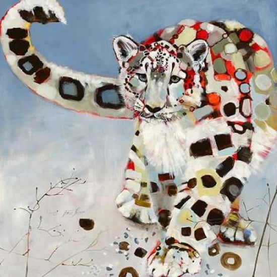 Snow Leopard Canvas Art - Britt Freda (24 x 24)