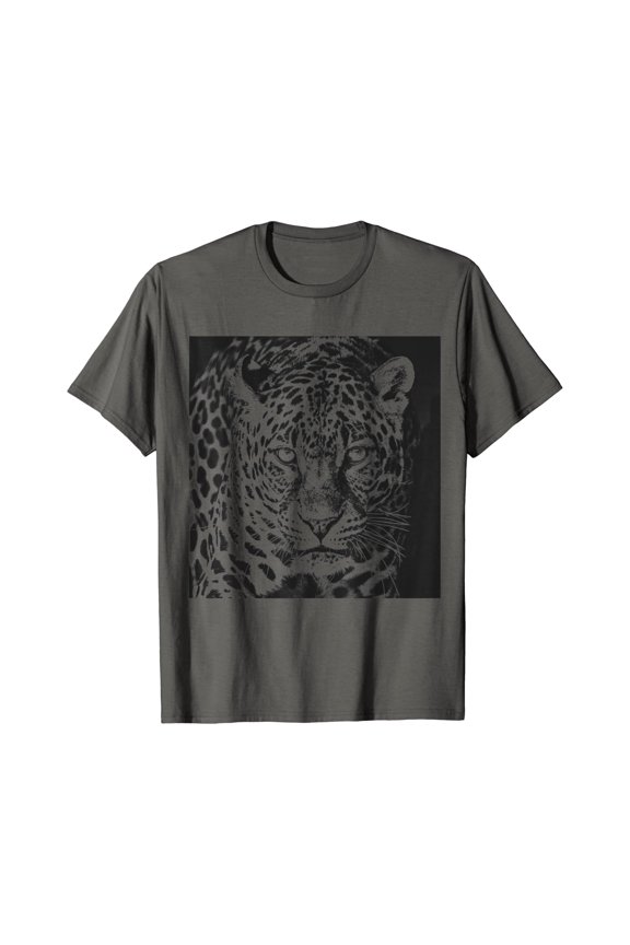 Snow Leopard Cheetah Jaguar Panther Cat Face Black Gift T-Shirt, Unisex T-Shirt
