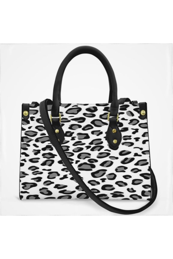 Snow Leopard Cross Body Bags For Women Small Leather Female Handbags Fashion Top-Handle Totes