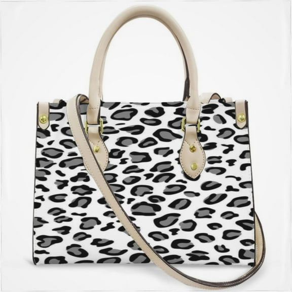 Snow Leopard Cross Body Bags For Women Small Leather Female Handbags Fashion Top-Handle Totes