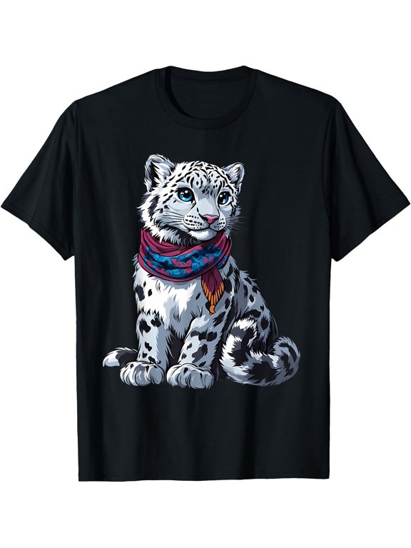 Snow Leopard Face White Leopard Animal Snow Leopard Lover T-Shirt