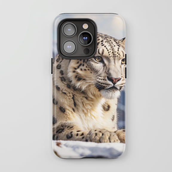 Snow Leopard For All iPhone Series Tough Phone Case Nature Realistic
