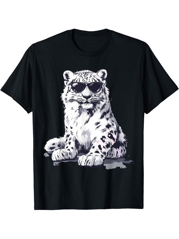 Snow Leopard Lover White Leopard Animal Snow Leopard Face T-Shirt