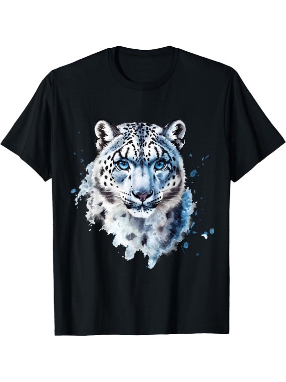 Snow Leopard Lover White Leopard Animal Snow Leopard Face T-Shirt
