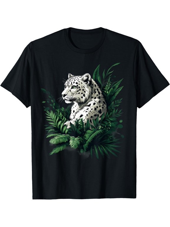 Snow Leopard Lover White Leopard Animal Snow Leopard Face T-Shirt