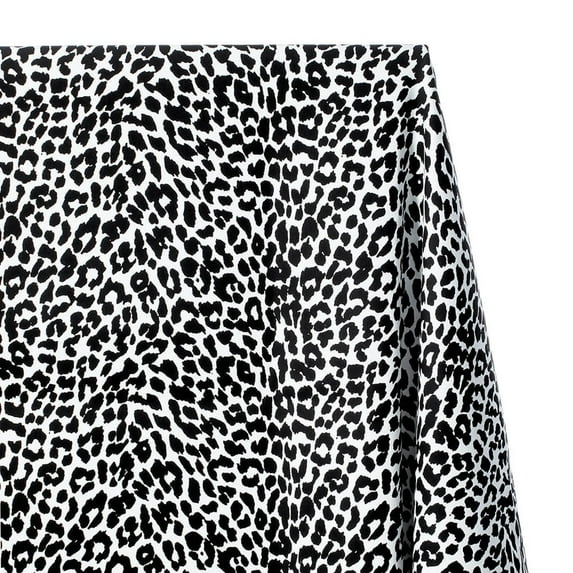 Snow Leopard Print Stretch Twill Fabric - Polyester Cotton Spandex 50/52" By The Yard
