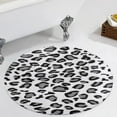 thumbnail image 1 of Snow Leopard Round Carpet Circle Rug Outdoor Patio Area Rug Washable Large Area Rugs Hallway Room Decor Fitness Mats, 1 of 8