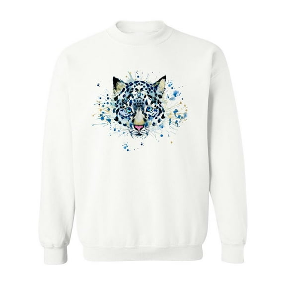 Snow Leopard Splashed. Sweatshirt Men -Image by Shutterstock, Male 4X-Large