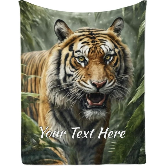 Snow Leopard Throw Blanket, Soft Cozy Birthday Christmas Personalized Blanket for Couch Sofa Living Room Bedroom, 60"" x 80""