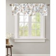 thumbnail image 1 of Snow Lotus Branches Leaves Flower Plant Window Valance Curtain Kitchen Cafe Short Curtains Living Room Tie-Up Valance Curtain, 1 of 6