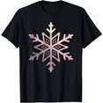 thumbnail image 1 of Snow Lovers Design Wintertime Snowflakes T-Shirt, 1 of 4