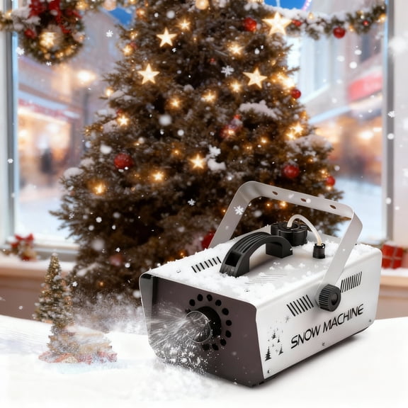 Snow Machine - 1500W 1L with Wireless Remote & Wired Control | Christmas Wedding Party Stage Snowflake Machine