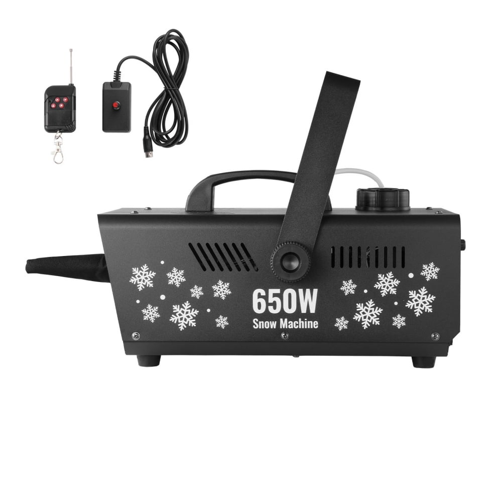 Snow Machine, 650W Wireless Remote Control Snow Maker Machine with 1L Tank High Output Portable Artificial Snowflake Machines for Christmas Holidays Parties Wedding Stage Effect