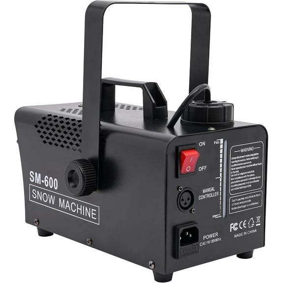 Snow Machine with Wireless Remote Control and Wired Control,600W Snow Making Machine for Christmas Wedding Photography Parties Kids Stage Parades