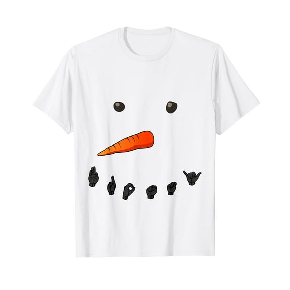 Snow Man Sign Language Teachers Interpreter ASL T-Shirt