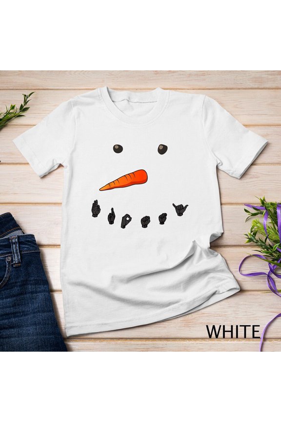 Snow Man Sign Language Teachers Interpreter Asl T-Shirt
