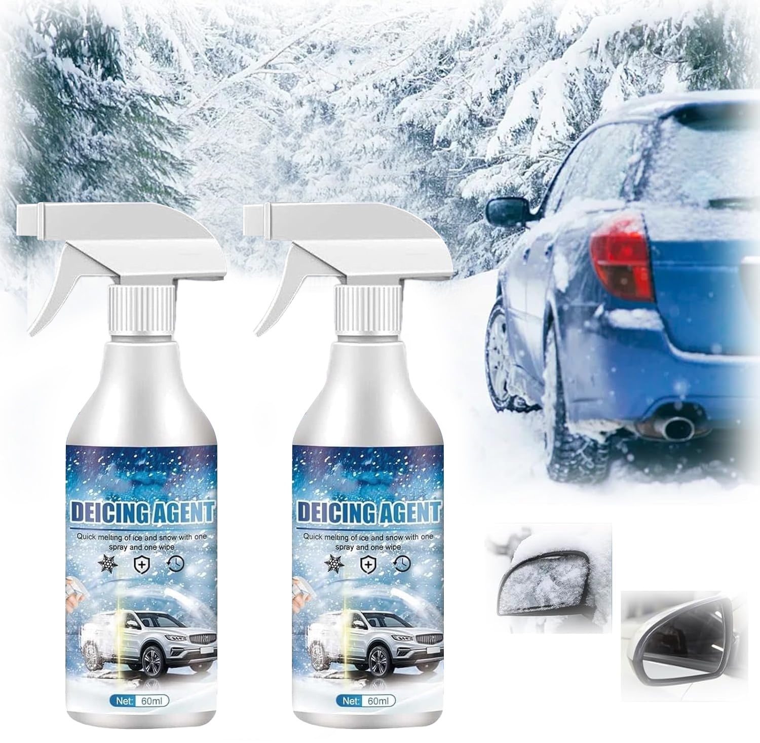 Snow Melting Spray,Defrosting Anti Frost Spray Deicer Spray,Auto
