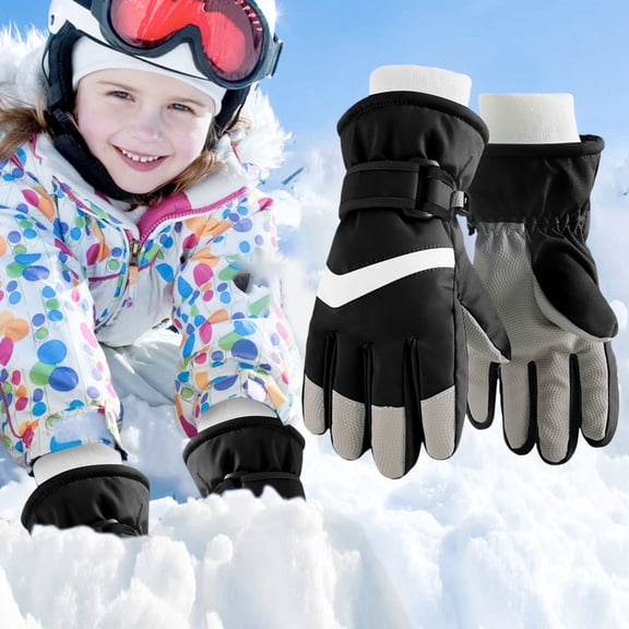 Snow Mittens for Girls Warm Boys Waterproof Gloves Cold Weather Ski Gloves for Girls