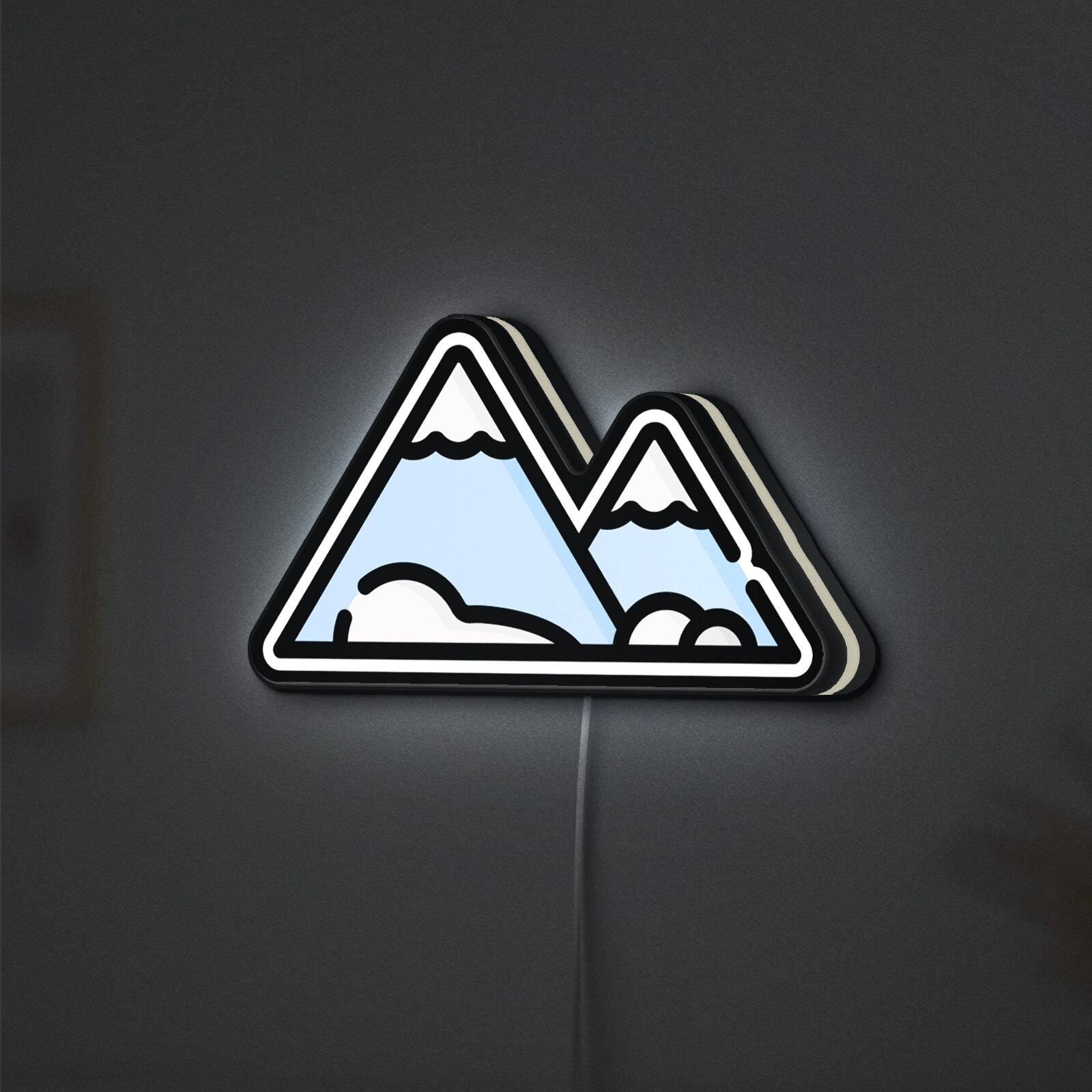 Curated visual reference: Picture Idea: Snow Mountain 3D Novelty Light Box Winter Landscape Decor For