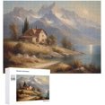 thumbnail image 1 of Snow Mountain Puzzle 500 Pieces Jigsaw Puzzles for Adults,Medium Difficulty Fun Jigsaw Puzzles, 20"x15" Large Puzzle Winter Decoration for Family Party Holiday - Each Piece is Unique, 1 of 6