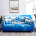 thumbnail image 1 of Snow Mountain Sofa Cover Washable Furniture Protector From Dust Stain Winter Tree Forest At Sunset Pattern Stretch Slipcovers, 1 of 4