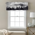 thumbnail image 1 of Snow Mountain Window Valance for Kitchen, Nature Scenery Black Forest Minimalist Rod Pocket Short Curtain for Small Windows, Light Filtering Decorative Valance, 54 x 18 Inch, 1 Panel, 1 of 9