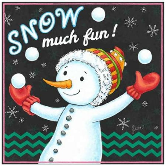 Snow Much Fun Canvas Art - Jacqueline Decker (24 x 24)