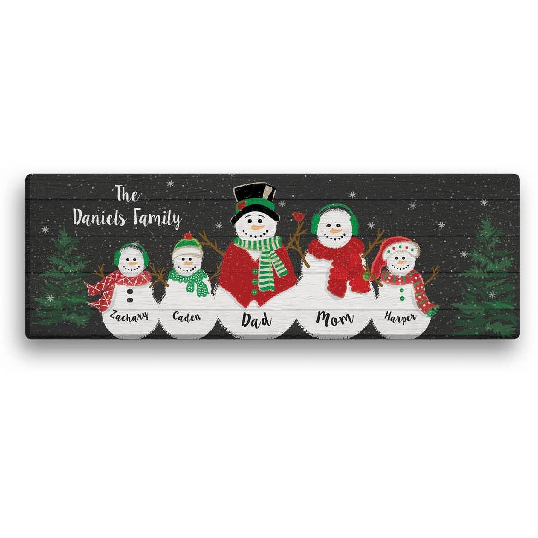 Snow Much Love Personalized 6" x 18" Canvas, Up to 4 Kids