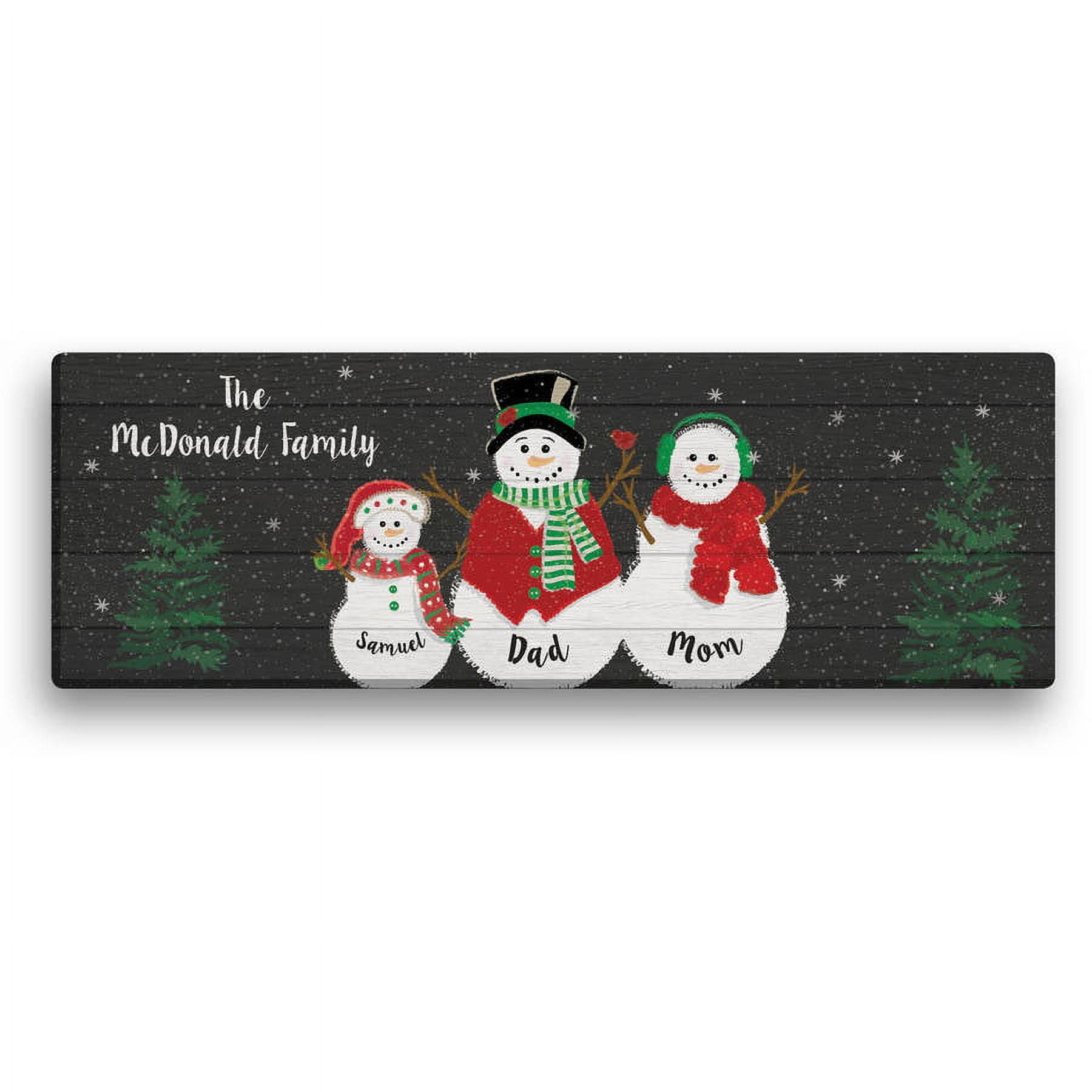 Snow Much Love Personalized 6" x 18" Canvas, Up to 4 Kids