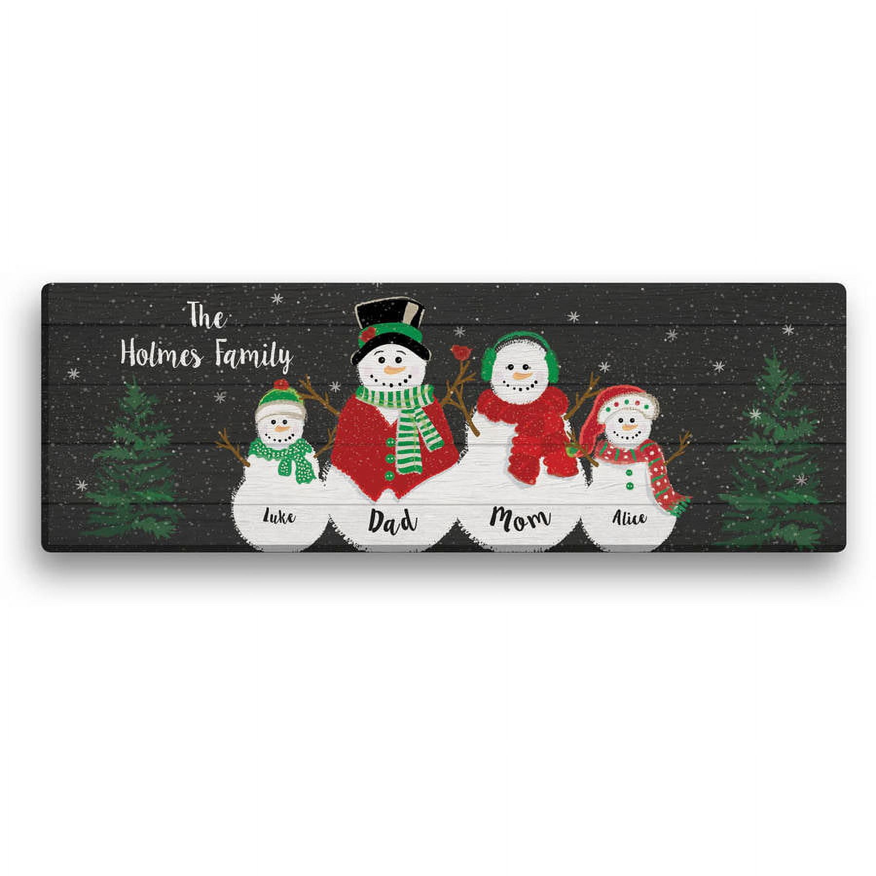 Snow Much Love Personalized 6" x 18" Canvas, Up to 4 Kids