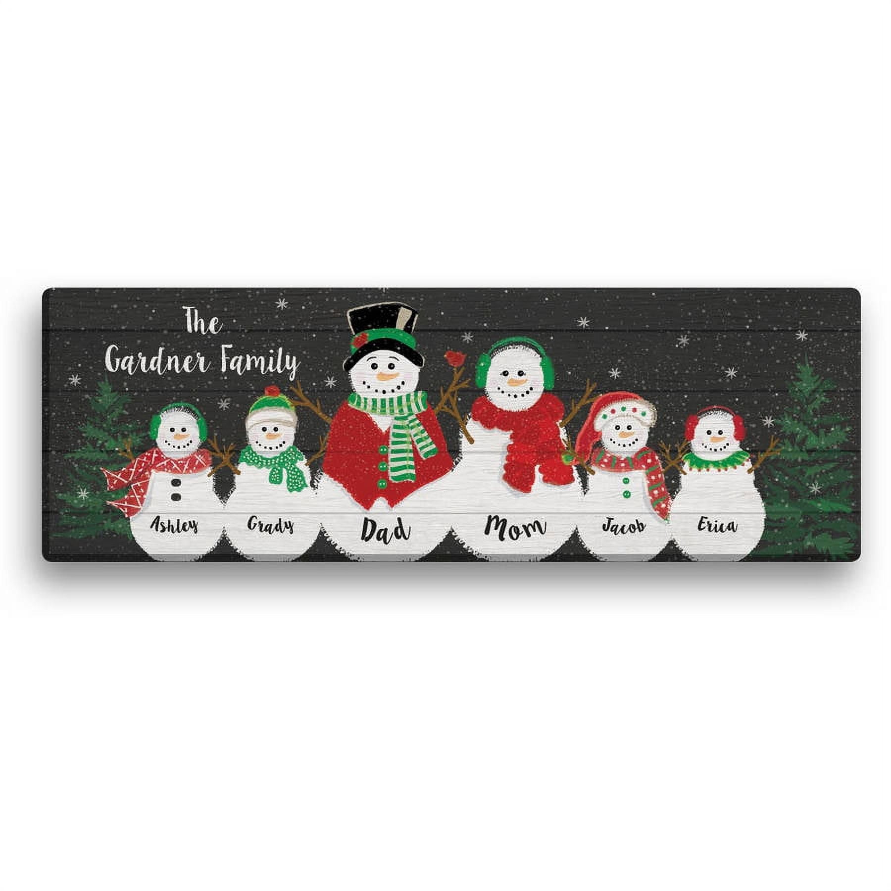 Snow Much Love Personalized 6" x 18" Canvas, Up to 4 Kids