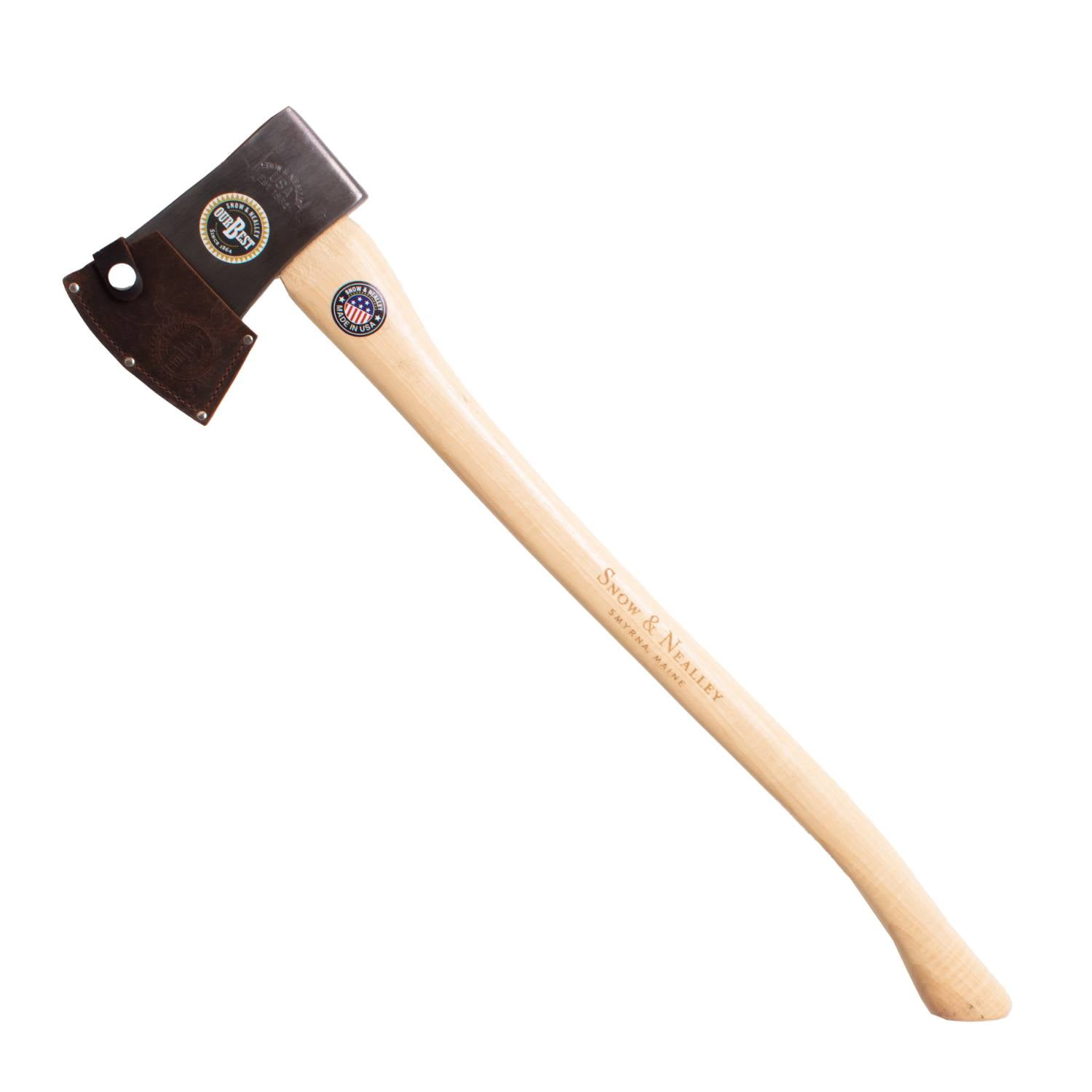 Snow & Nealley Single Bit Axe, Light Versatile Utility Axe and Leather