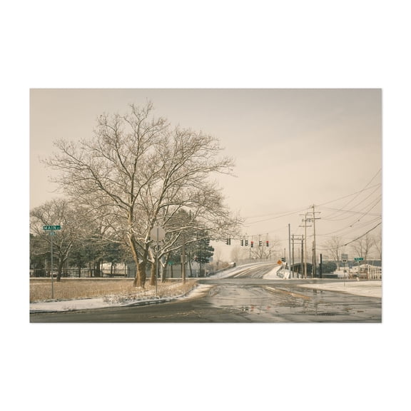 After the Snow, North Tonawanda 02 - North Tonawanda New York Photography Winter Snow Rural Scenic Landscape Vintage Unframed Wall Art Print 4 x 6 inches