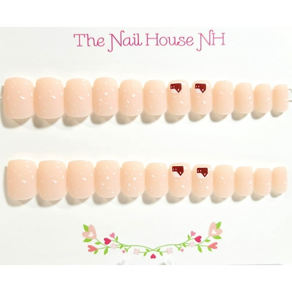 Snow On The Rooftop Matte Extra Short Square Press-On Nails By The Nail House NH - 24 Pieces