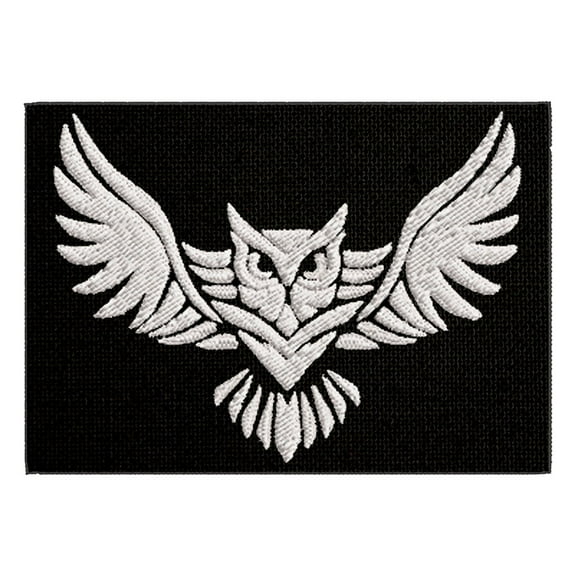 Snow Owls Mountains Outdoors National Parks Embroidered Patch Iron-On Applique, Cosplay Vest Clothing Badge Back Packs Uniform DIY