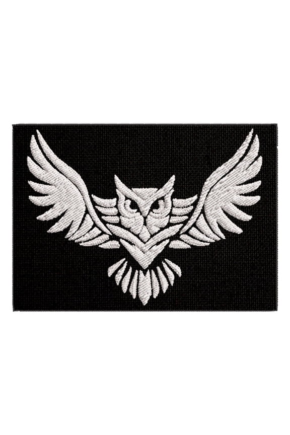Snow Owls Mountains Outdoors National Parks Embroidered Patch Iron-On Applique, Cosplay Vest Clothing Badge Back Packs Uniform DIY
