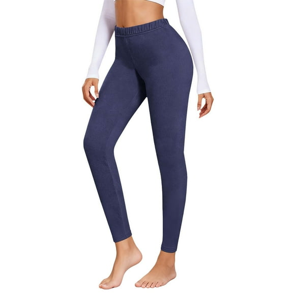 Snow Pants Womens Winter Thermal High Elastic Yoga Leggings Sideless Elastic Waist Warm Base Layer Pants Xl Sweatpants Women
