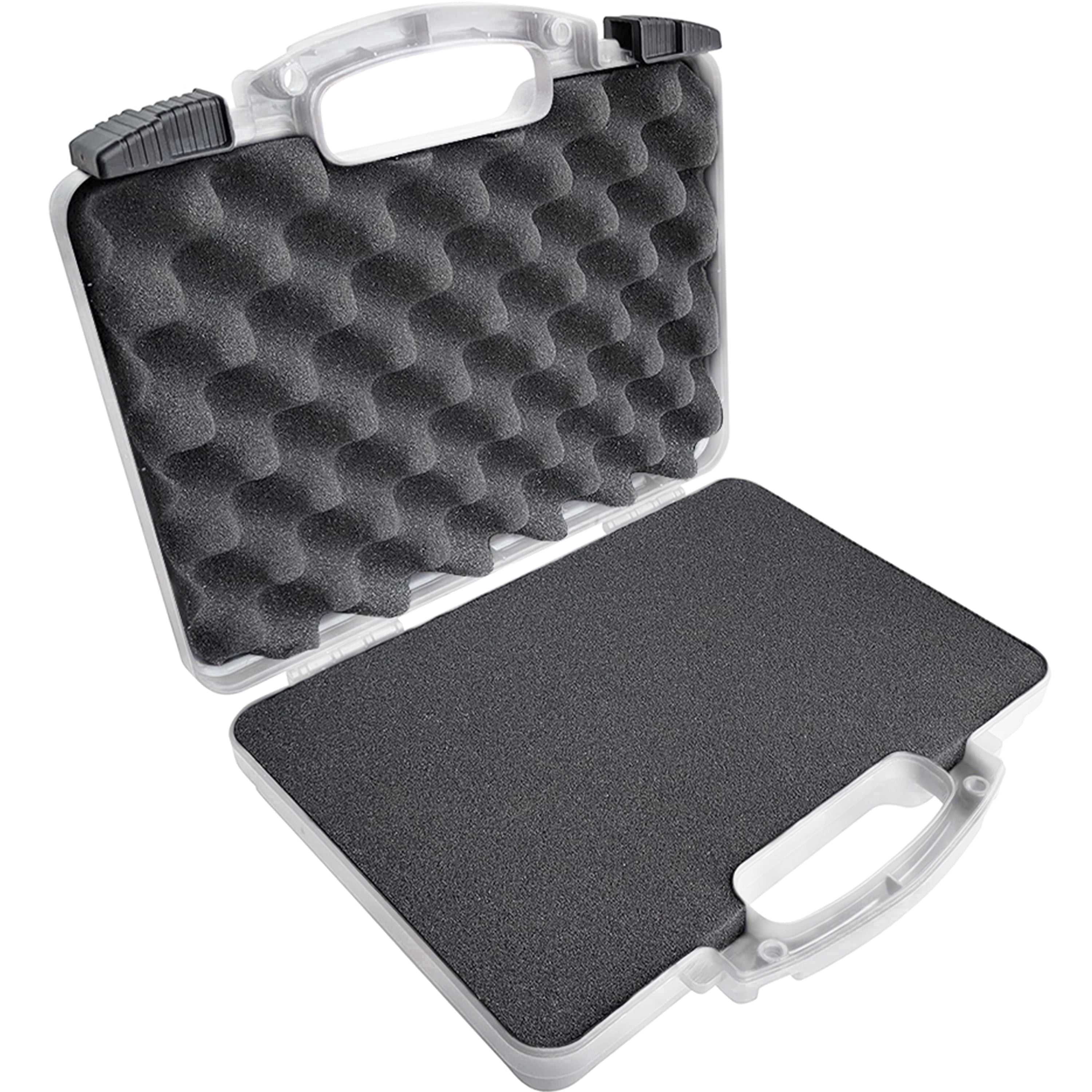12" Hard Rifle Case with Pick and Pluck Foam - Waterproof TSA Approved Gun Storage - White
