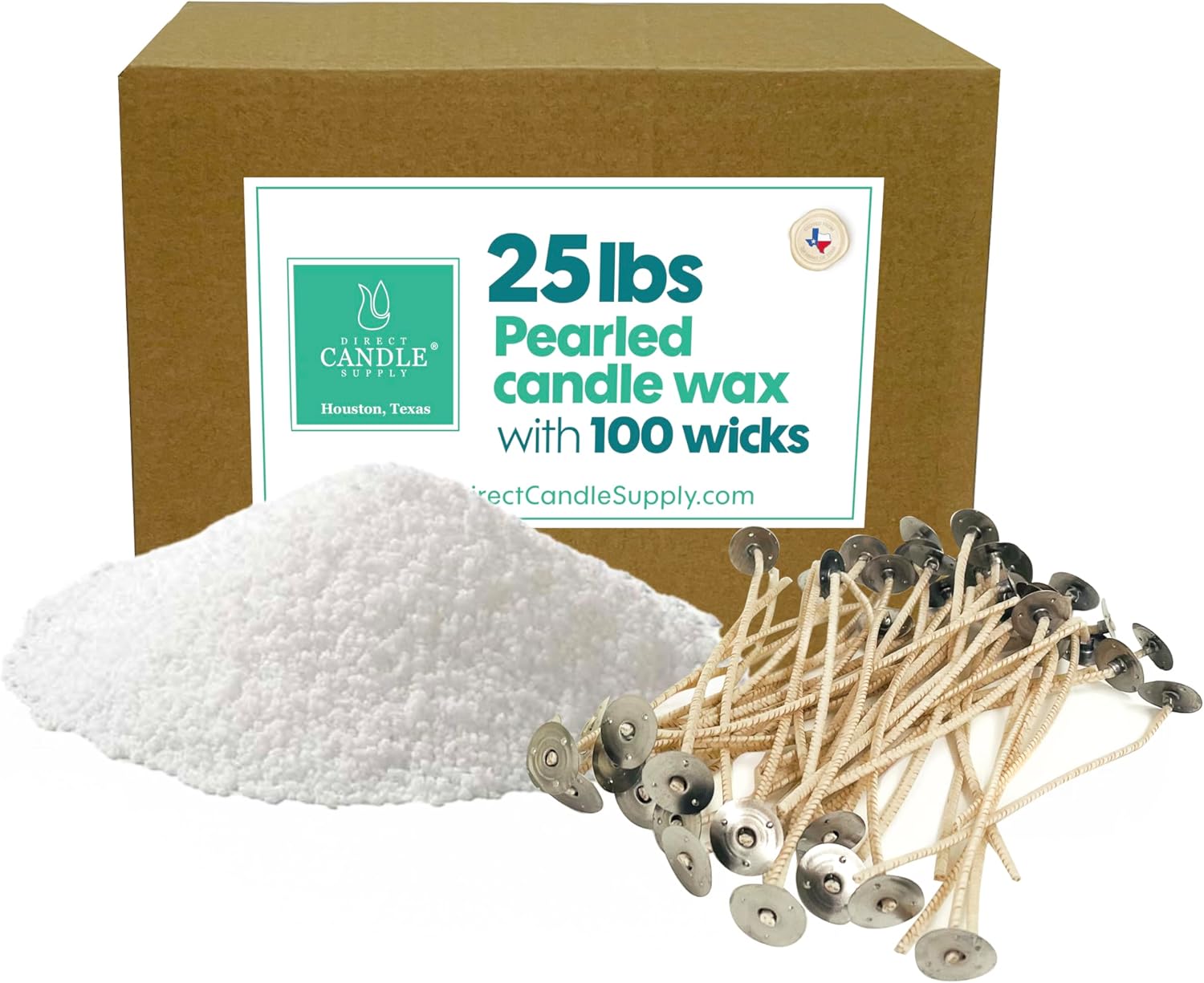 Snow Pearled Candle with Wicks Sand Candle Wax kit 25lbs of Candle