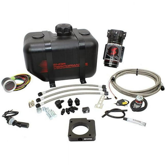 Snow Performance 05-14 STI Stg 2 Boost Cooler Water Injection Kit w/SS Brd Line & 4AN Fittings Fits select: 2005-2008,2010-2014 SUBARU IMPREZA WRX STI