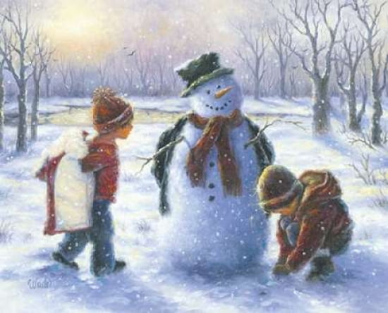Snow Play Canvas Art - Vicki Wade (22 x 28)
