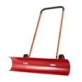 thumbnail image 1 of Snow Pusher Shovel with Wheels, 37.8" Wide Bi-Directional Angled Blade & 90° Adjustable Handle, Heavy-Duty Plastic Snow Plow Shovel for Driveway and Sidewalk, Portable Wheeled Snow Removal Tool, 1 of 11