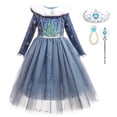 thumbnail image 1 of Snow Queen Princess Elsa Costumes Dress for Girls Fancy Christmas Costume, 1 of 7