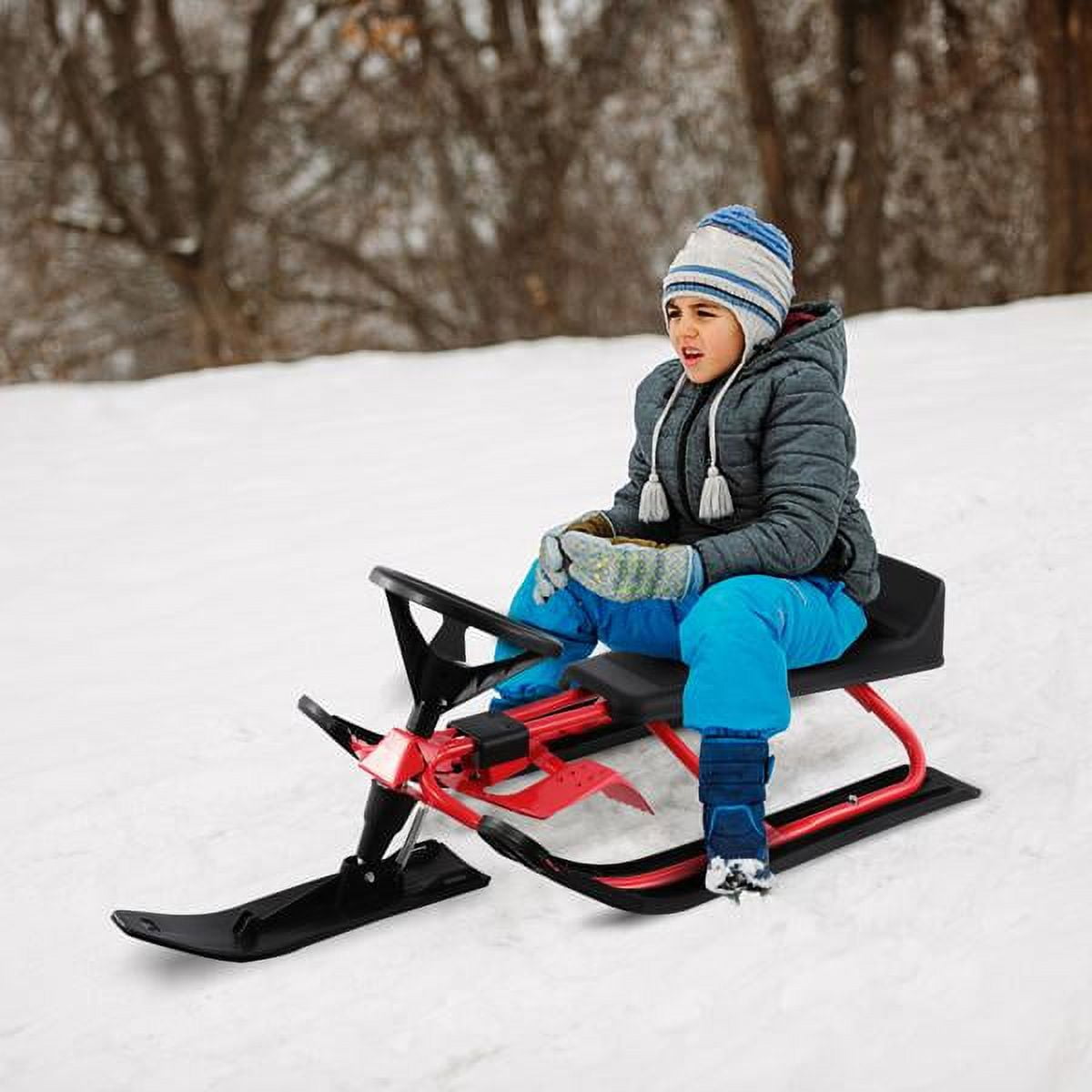 Snow Racer Sled, Sled for Kids, 45''L x 20''W x 15''H