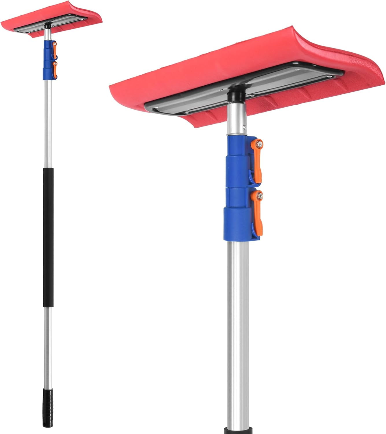 Snow Rakes Roof Rake, 5-12 Ft Extendable (Up to 18 Ft Reach ...