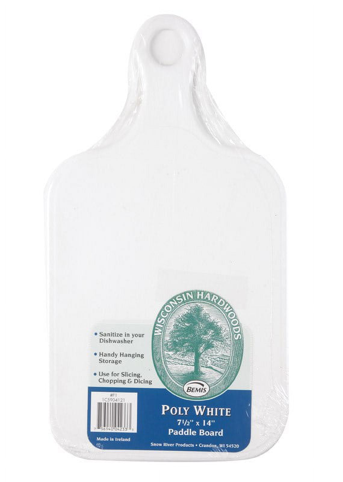 Snow River Cutting Board 7-1/2 X 13-3/4 Non-Toxic, Odorless Plastic White  