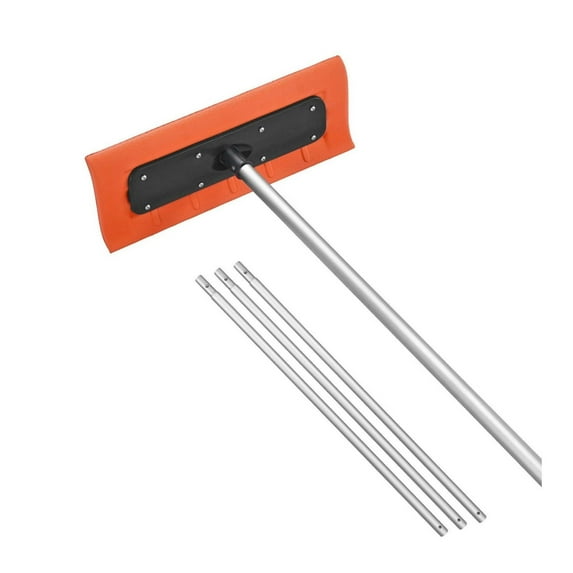 Snow Roof Rake, 17.7in Foam Blade, 7.3-18.4ft Adjustable Snow Remover ...