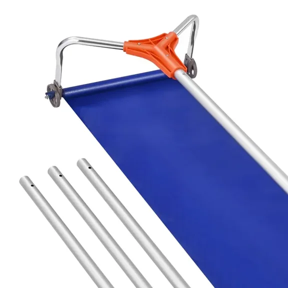 Snow Roof Rake, 17 in Aluminum Blade, 4.1-17.2 ft Adjustable Roof Snow Scraper with Wheels & Slide, Lightweight Snows Removal Tool for House Rooftop Leaves Debris Clearing
