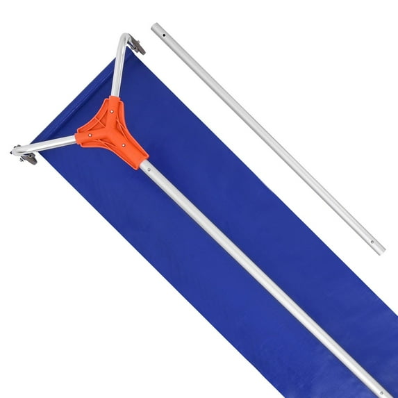 Snow Roof Rake with 17 Inch Aluminum Blade & Wheels, Adjustable 4.1-17. ...